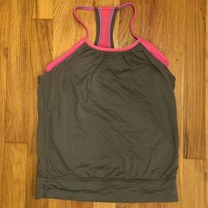 Ivivva Grey Tank Top with Attached Sports Bra